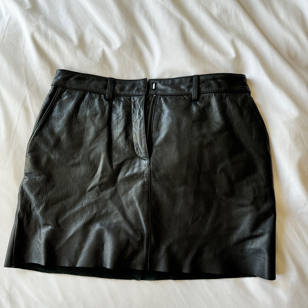 Real Leather Mini Skirt